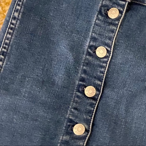 Madewell Stretch Denim Side-Button Midi Skirt - Picture 7 of 7